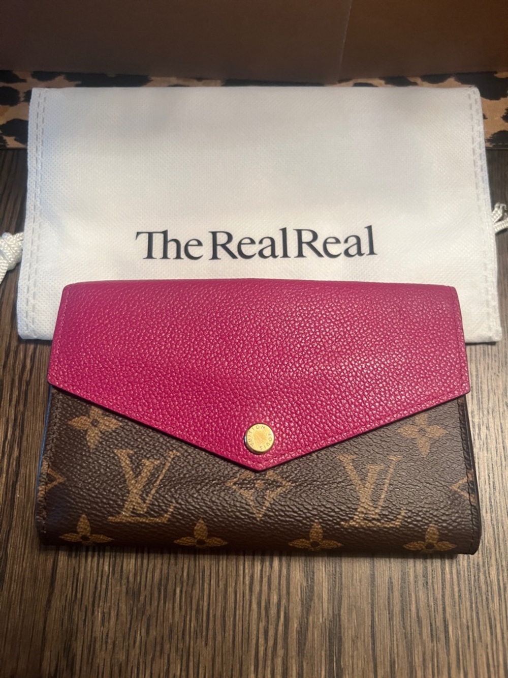Louis Vuitton Monogram/Fuchsia Wallet